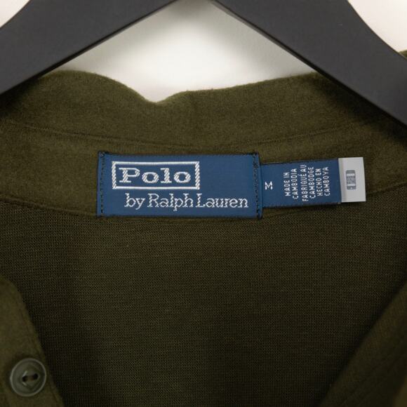 Polo Ralph Lauren Men Classic Fit Knit Flannel Workshirt Company Olive Size M - Picture 4 of 5